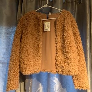 H&M furry pink blazer